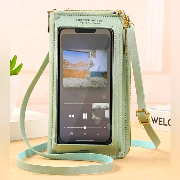🌿NWT Green Cellphone Wallet Crossbody​ - Picture 1 of 6